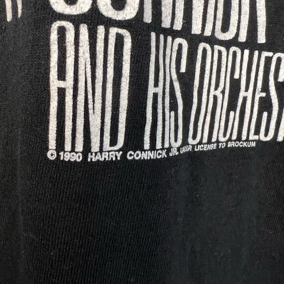 Vintage Harry Connick Jr 90s Brockum Concert Event Black Shirt Size XL NO FLAWS - Picture 4 of 5